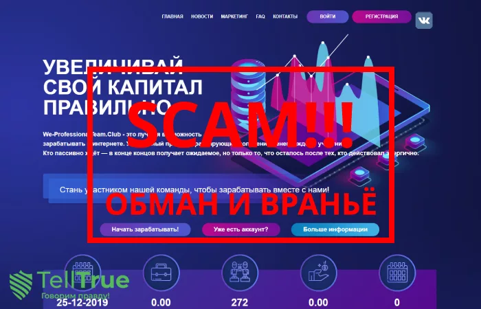 We-ProfessionalTeam.Club — отзывы о брокере