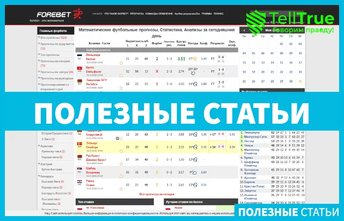 Forebet – отзывы и обзор