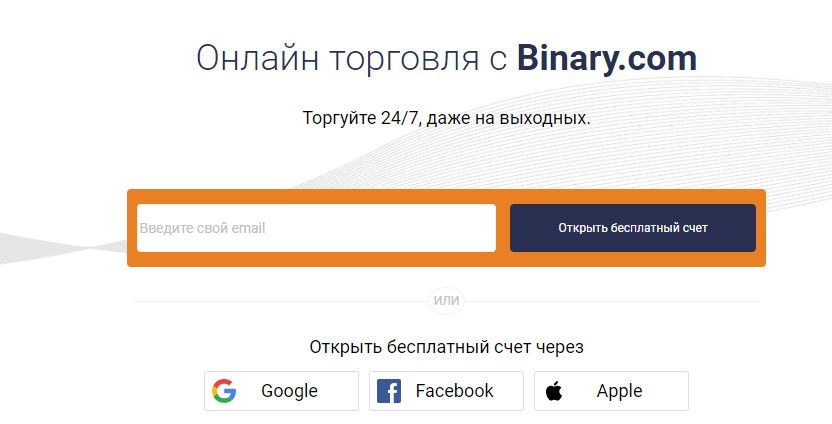 Binary com регистрация 