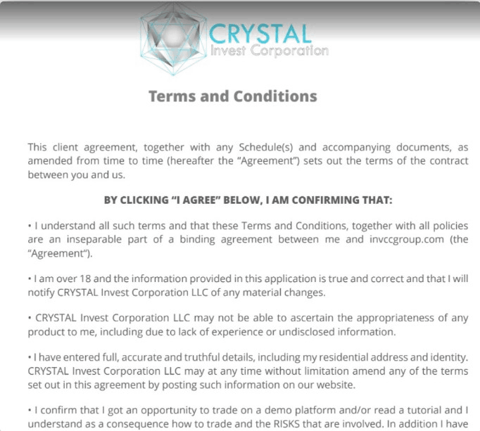 Crystal Invest Corporation фейковый брокер