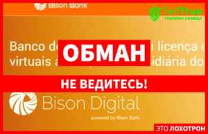 Bison Bank (bison-digital.ink) лжебанк мошенников!