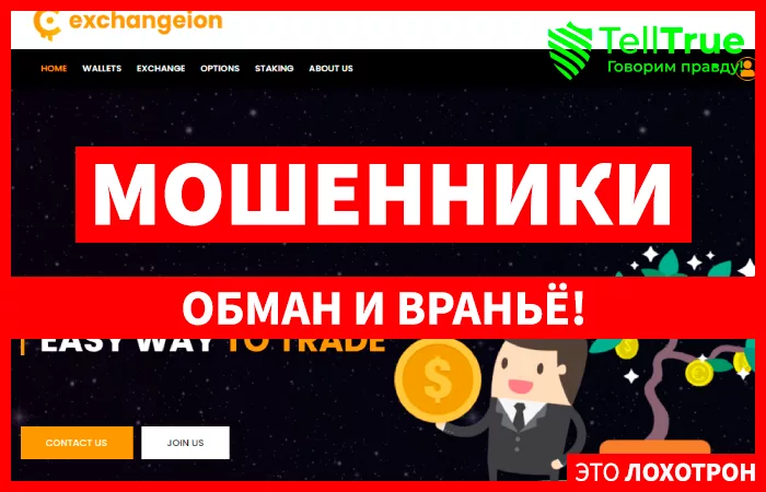 Фальшивый Bitcoin Exchange (exchangeion.com)