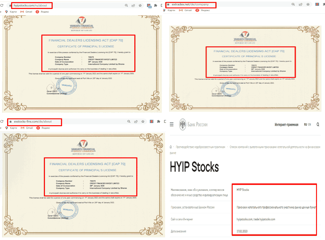 лицензии и клоны HYIP Stocks