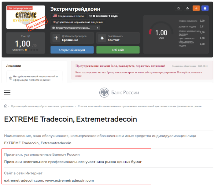 лицензия EXTREME Tradecoin