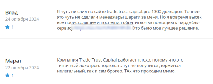 Trade Trust Capital обман