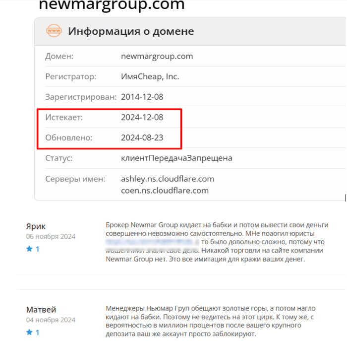 Newmar Group обман