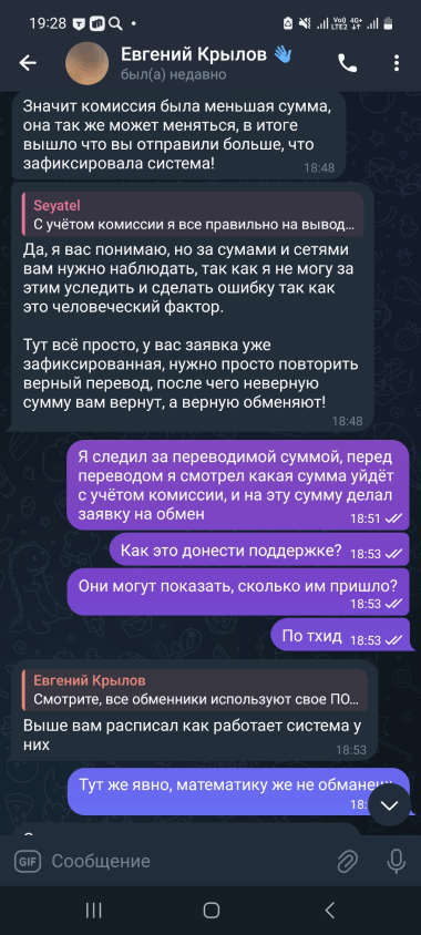 обман в ТГ