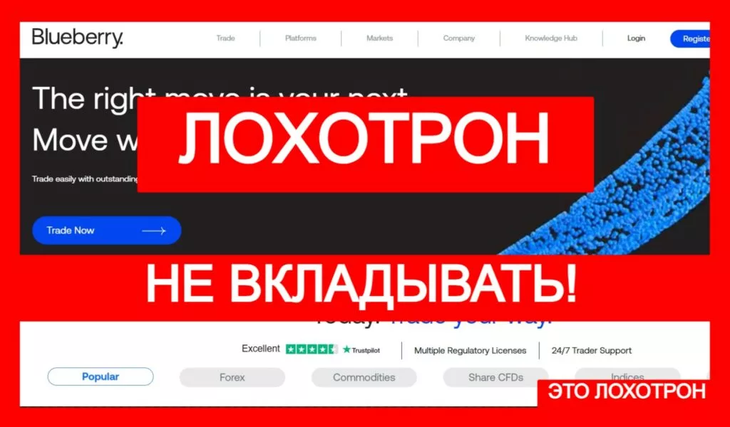 Blueberry Markets (blueberrymarkets.com) лжеброкер! Отзыв Telltrue