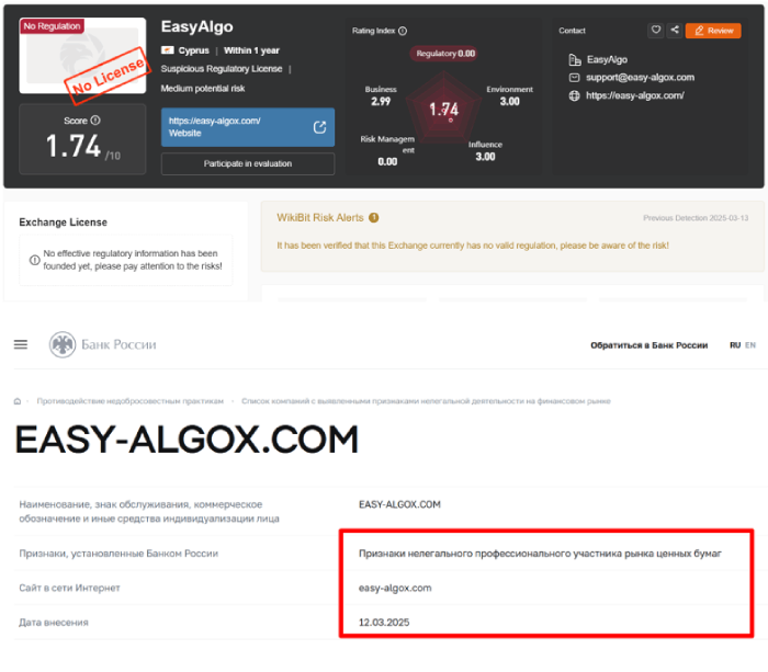 EASY-ALGOX.COM обман