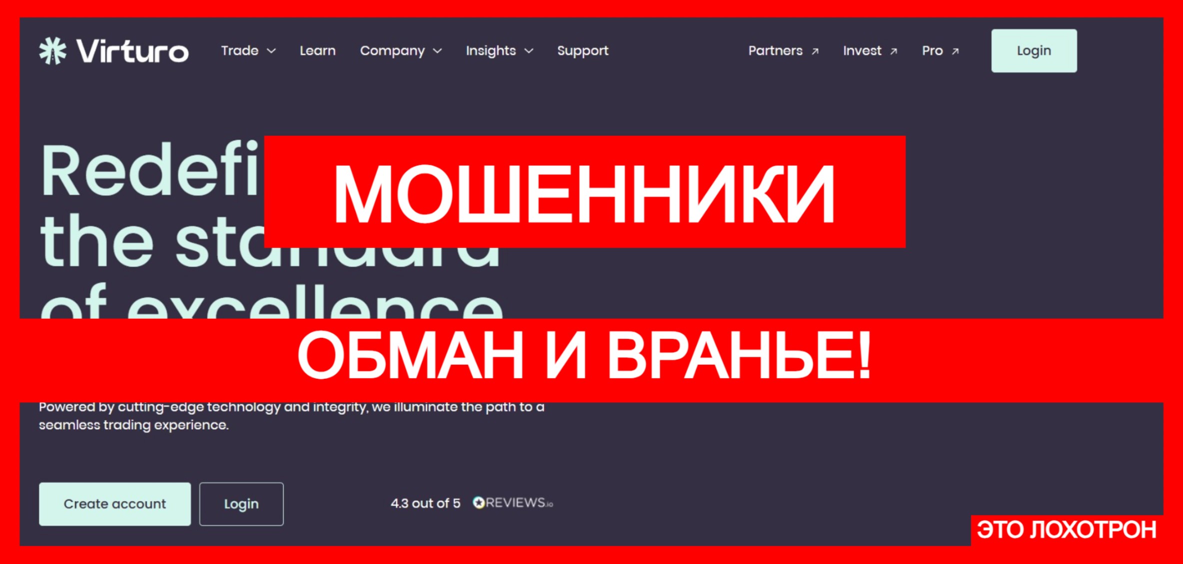 Virturo (virturo.com) лжеброкер! Отзыв Telltrue