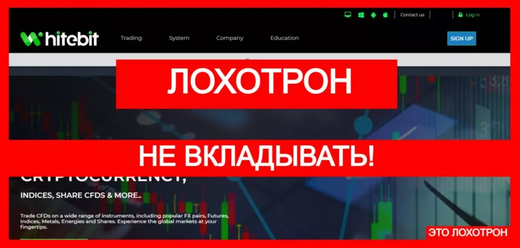 Whitebittrades (whitebittrades.com) лжеброкер! Отзыв Telltrue