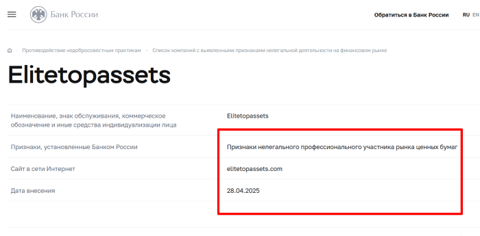 Elitetopassets лицензия