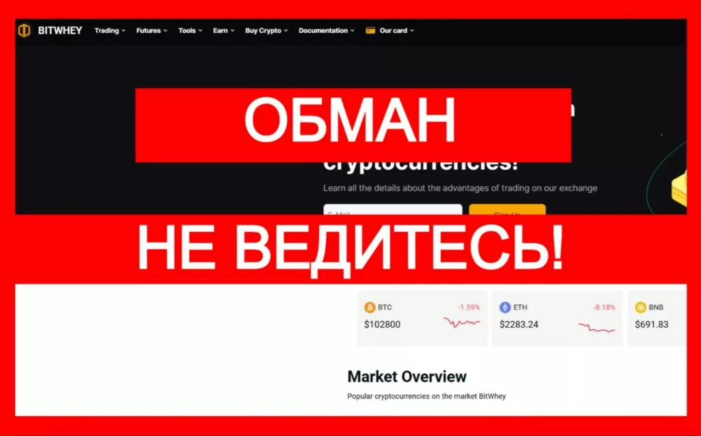 Лжебиржа BitWhey (bitwhey.com) — фальшь и примитивный обман!