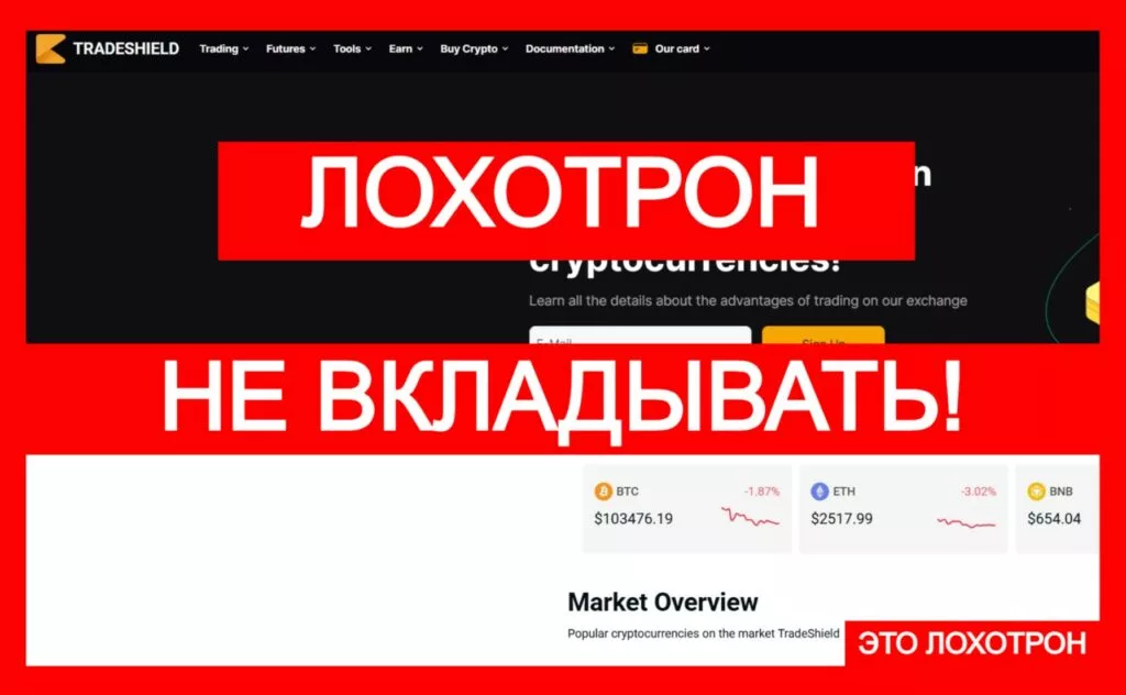 TradeShield (tradeshield.cc) — лжебиржа на охоте!