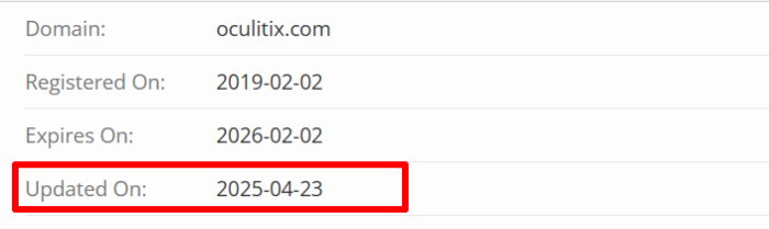 Oculitix возраст 
