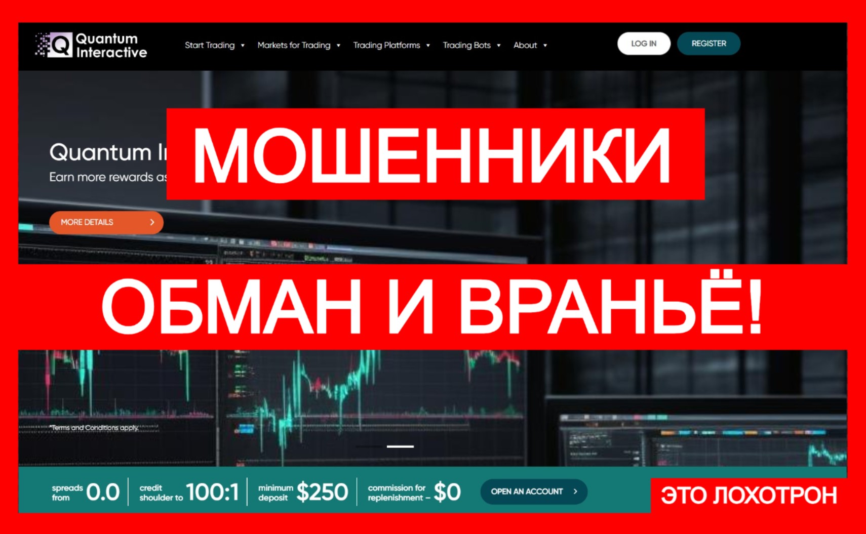 Лжеброкер Quantum Interactive (quantum-interactive.net). Отзывы и возврат денег