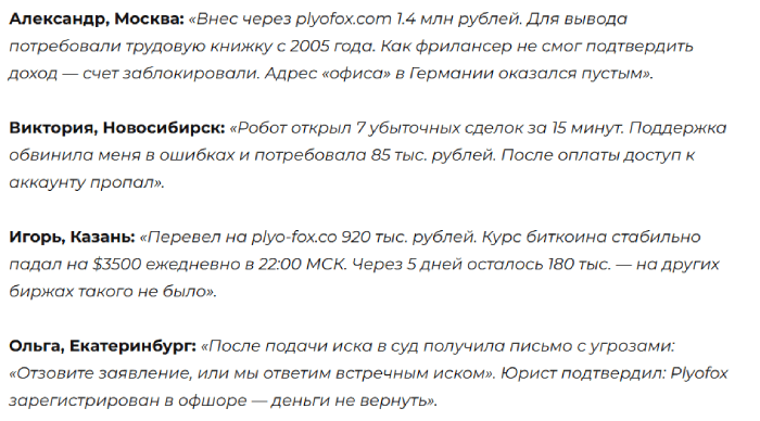 Plyofox отзывы