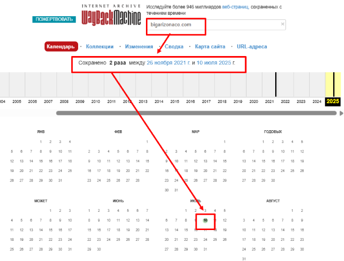 Bigarizonaco веб архив