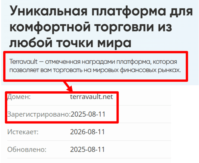 Terravault возраст 