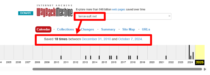 Terravault веб архив