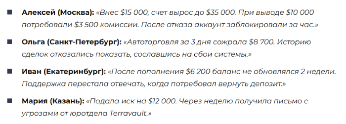 Terravault отзывы