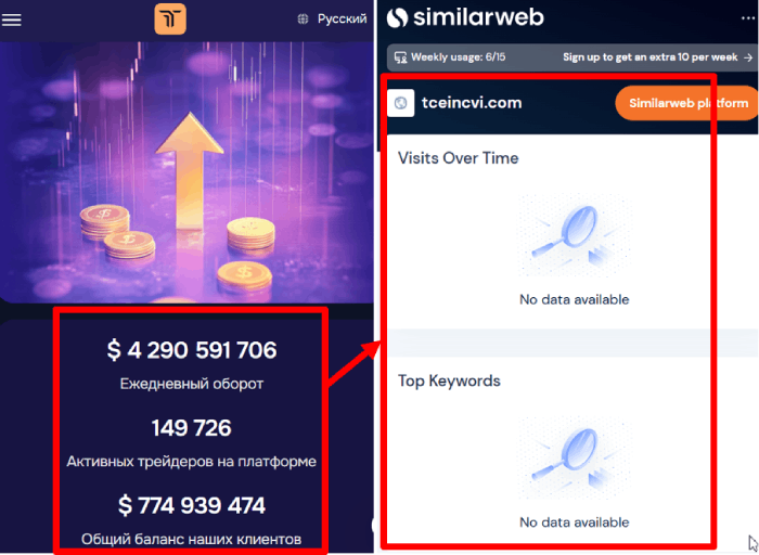 Tceincvi статистика
