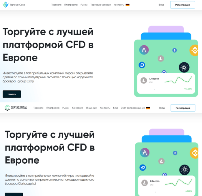 Tgroup Corp копии