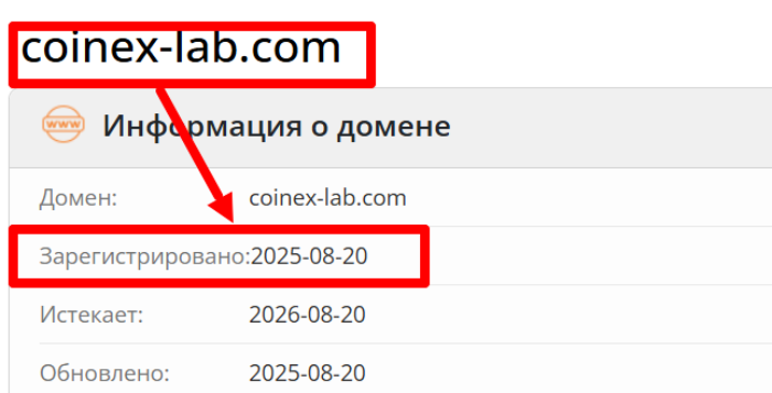 Coinex Lab возраст 