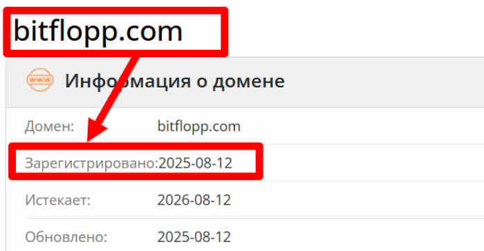 Мошенническая биржа BitFlopp (bitflopp.com) Отзывы и возврат денег! 8 BitFlopp возраст