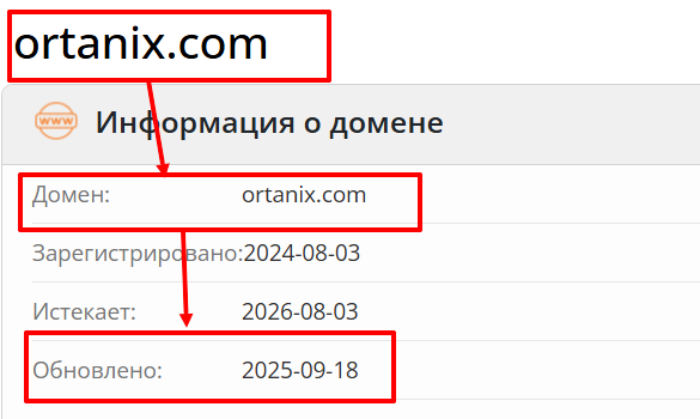 Мошеннический обменник Ortanix (ortanix.com) Отзывы и возврат денег! 7 Ortanix возраст