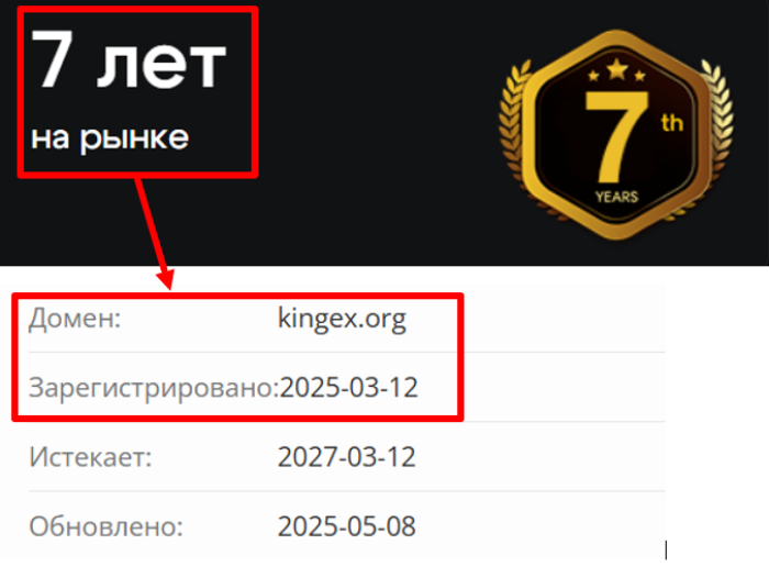 Мошеннический брокер KingEX (kingex.org) Отзывы и возврат денег! 7 KingEX возраст