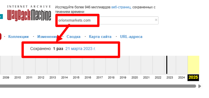 ORionx Markets веб архив