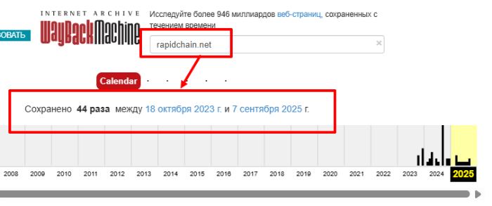 Мошеннический обменник RapidChain (rapidchain.net) Отзывы и возврат денег! 9 RapidChain веб архив
