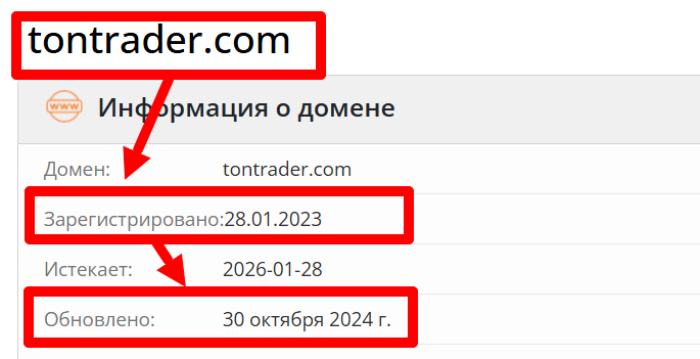 TonTrader возраст 