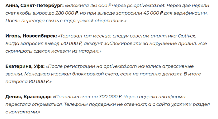 Optivex отзывы