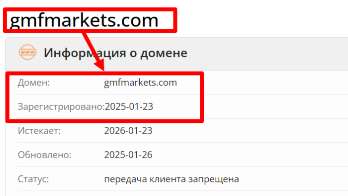 GMFMarkets возраст 