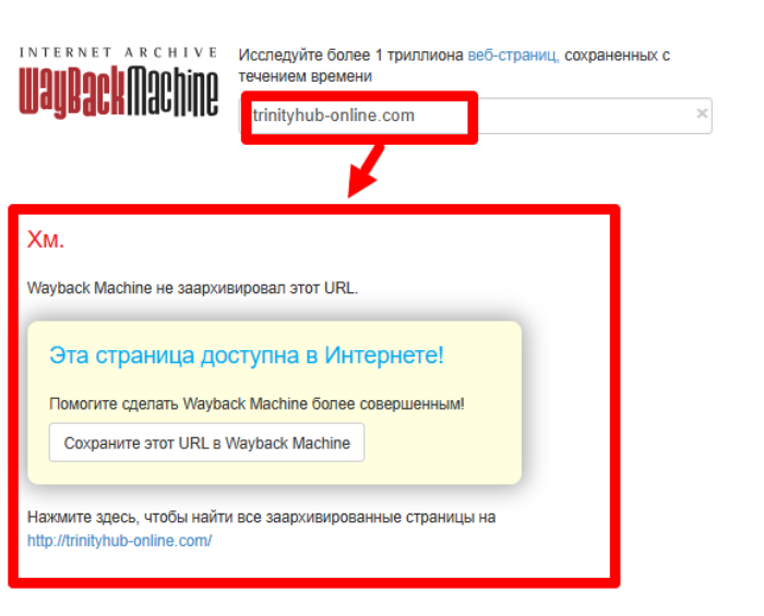 Trinity Hub веб архив