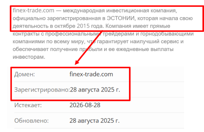 Finex Trade возраст