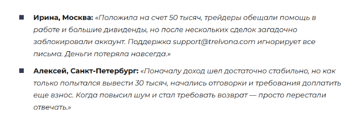 Trelvona отзывы