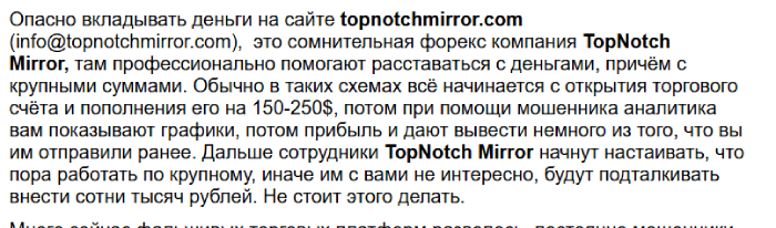 Topnotchmirror Copy отзывы