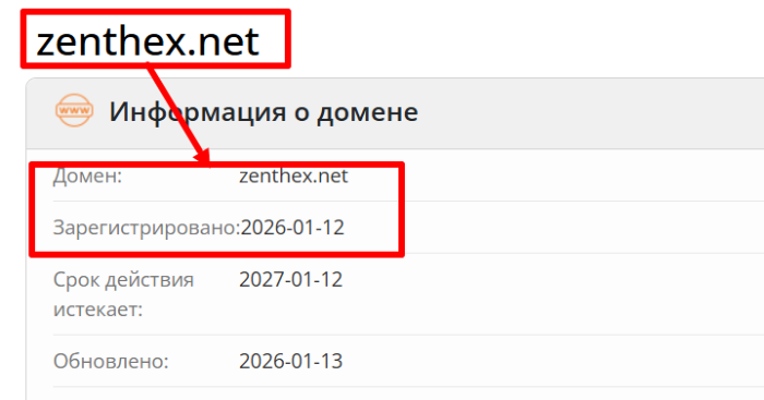 Мошеннический брокер Zenthex (zenthex.net) Отзывы и возврат денег! 6 Zenthex возраст