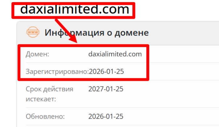 Daxia Limited возраст 