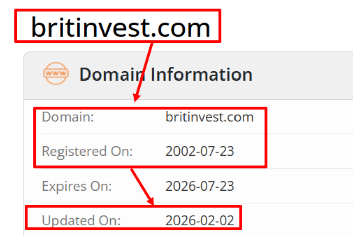 Мошеннический брокер Britinvest (britinvest.com) Отзывы и возврат денег! 6 Britinvest возраст