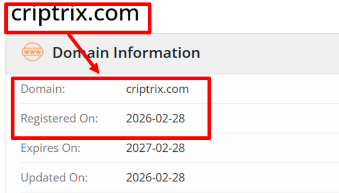 Мошеннический брокер Criptrix (criptrix.com) Отзывы и возврат денег! 6 Criptrix возраст