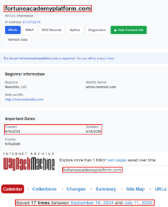 Нелицензированный брокер Fortune Academy Platform (fortuneacademyplatform.com). Отзывы и возврат денег