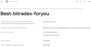 Лжеброкер BitradeX (foryou-anywhere.space). Отзывы и возврат денег