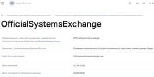 Нелицензированный брокер OfficialSystemsExchange (officialsystemsexchange.com). Отзывы и возврат денег