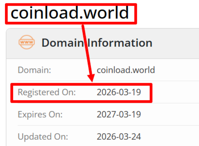 Мошеннический брокер Coinload World (coinload.world) Отзывы и возврат денег! 7 Coinload World возраст