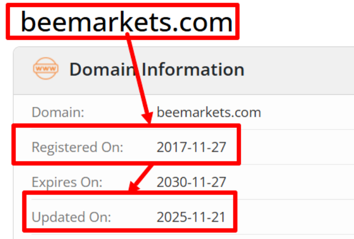 Мошеннический брокер BeeMarkets (beemarkets.com) Отзывы и возврат денег! 6 BeeMarkets возраст