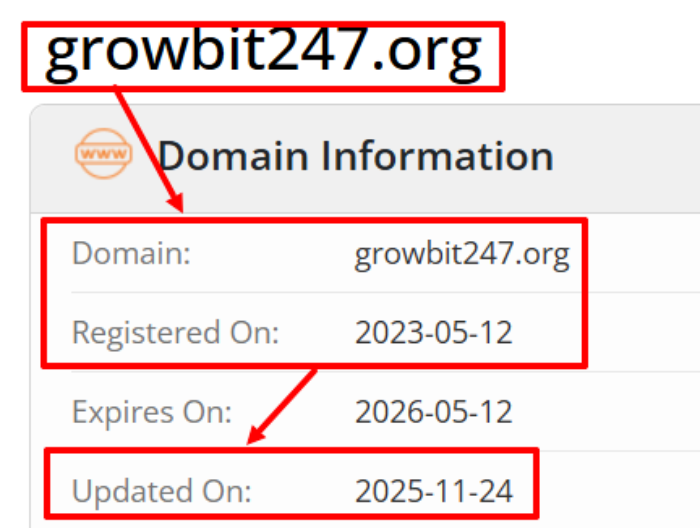 Мошеннический брокер Grow Bit 24/7 (growbit247.org) Отзывы и возврат денег! 6 Grow Bit 24/7 возраст